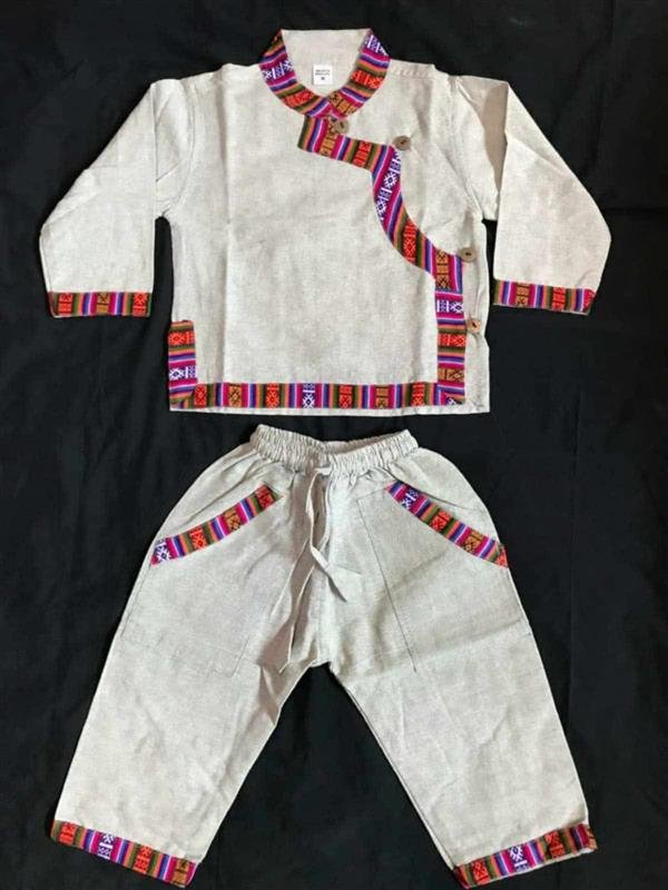 Handcrafted Kids' Hemp Clothing Set – Traditional Touch with Eco-Friendly Comfort